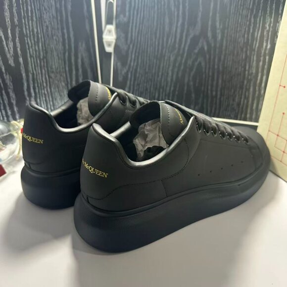 Alexander McQueen Black Leather Sneakers - Picture 5 of 7